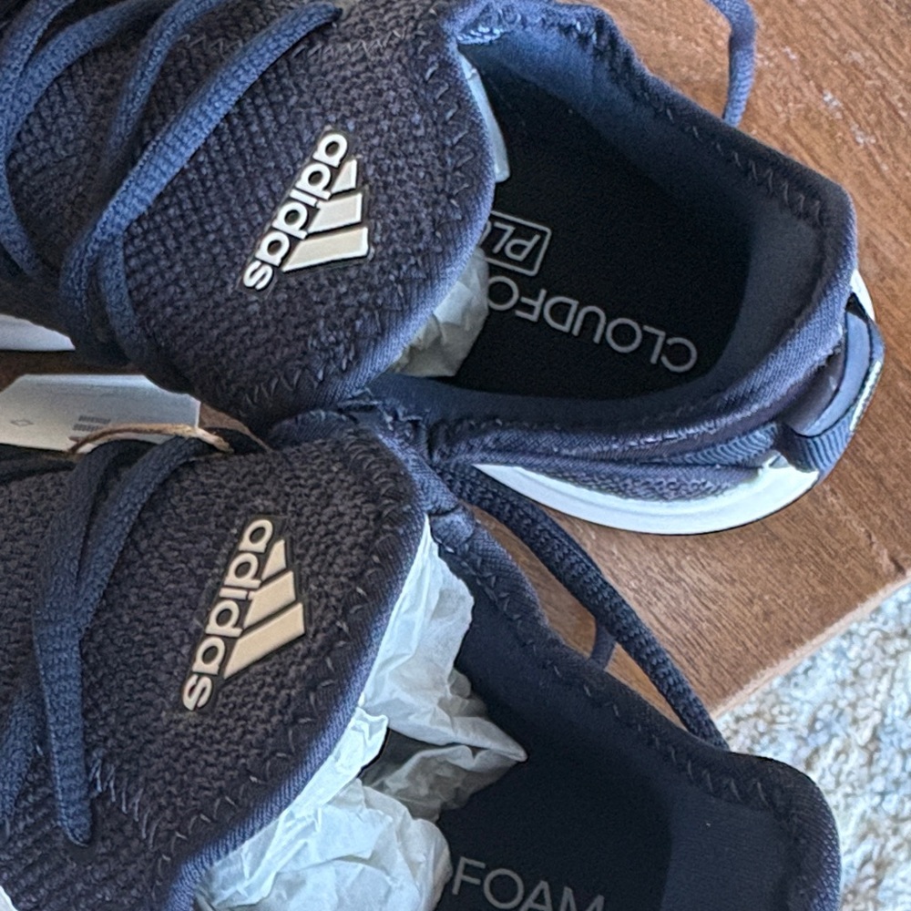 Adidas Dark Blue Cloudfoam Shoes with White Accents - Picture 5 of 5